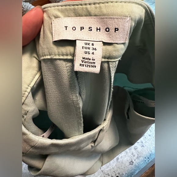 Topshop Mint Green High Rise Work Pant Size 4 Tall - Picture 7 of 11